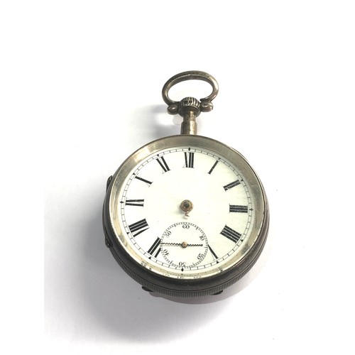 485 - Antique silver cased repeater pocket watch large diamond end stone by Jn Cording London the watch is... 