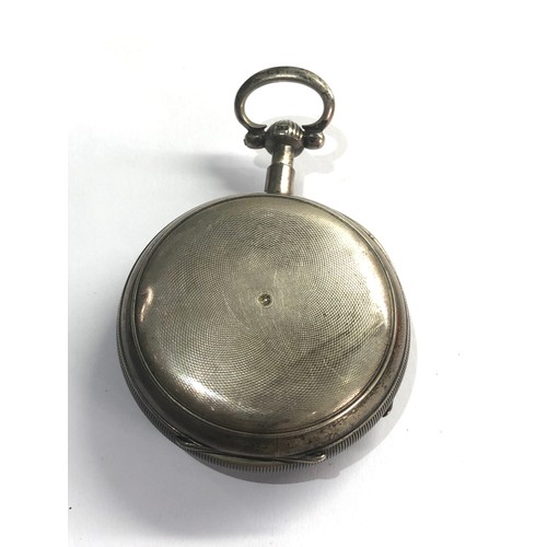 485 - Antique silver cased repeater pocket watch large diamond end stone by Jn Cording London the watch is... 