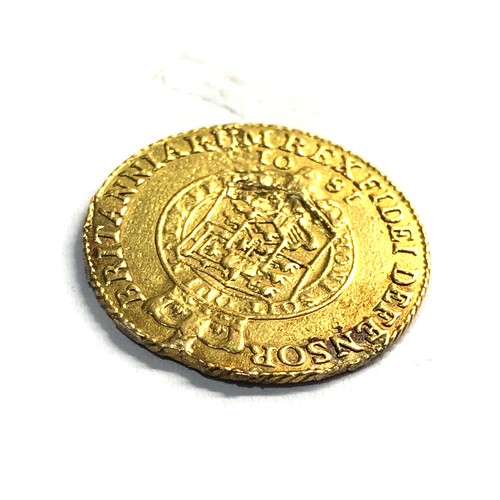 510 - Rare George lll Gold half Guinea. Dated 1801 weight 4.2g grade as shown