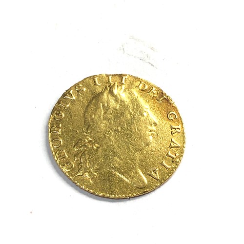 510 - Rare George lll Gold half Guinea. Dated 1801 weight 4.2g grade as shown