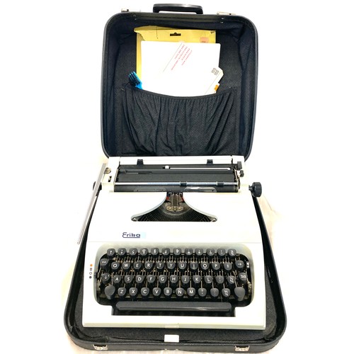 259 - Vintage Erika typewriter with case, untested