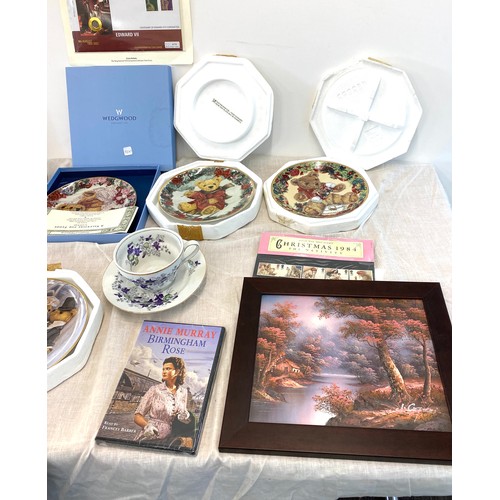 265 - Large selection of items to include Donald E Green prints, collectors plates, china , first day cove... 