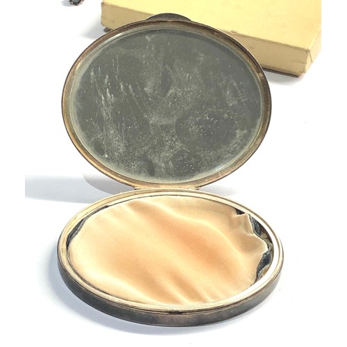 2 - French Silver compact by Marcel Rochas in original boc weight 142g