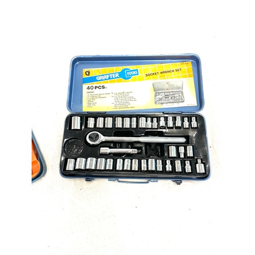 315 - 2 metal cased socket sets (24 piece, 40 piece)