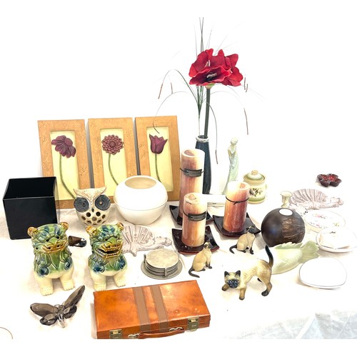 251 - Large selection of miscellaneous items to include candles, gaming companion set