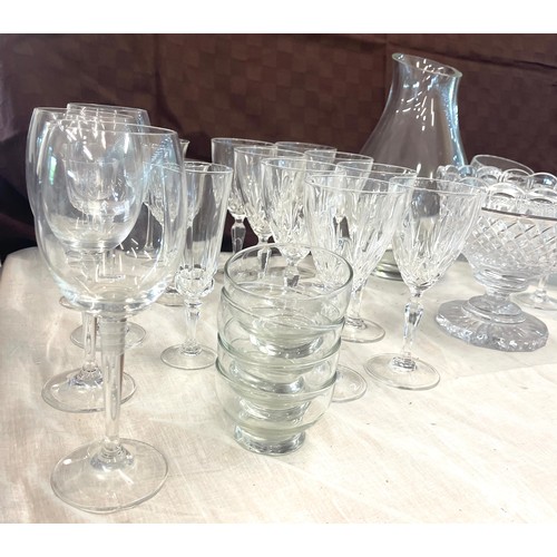 253 - Large selection of glassware to include some cut glass etc