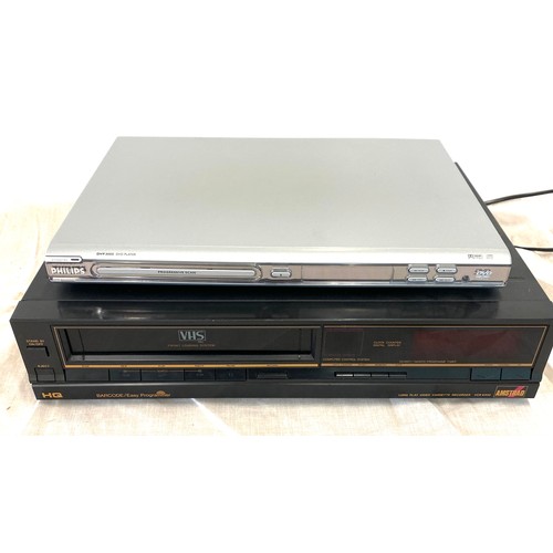 256 - Amstrad vhs player vcr 6200 and a Phillips dvd player