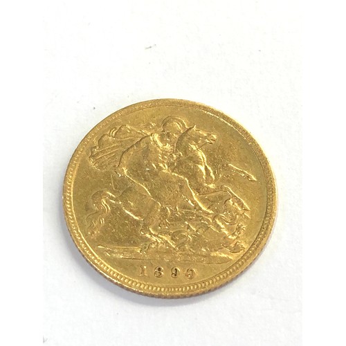 516 - Victorian 1899 half Sovereign