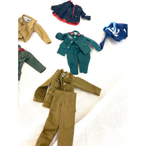 123 - Selection of vintage 1960's, 1970's Action man clothings some with Palitoy labels