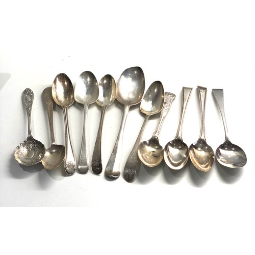 16 - Selection of georgian and later silver table spoons weight 362g
