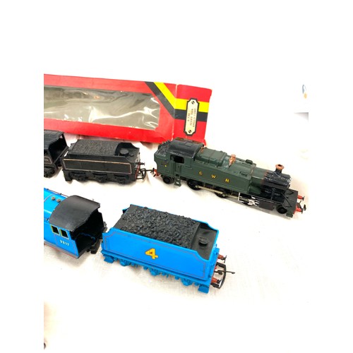 496 - Tri-ang princess Elizebeth 46201, Hornby train 3317, Lima Great wester 148, Lima 44687, Kit master g... 