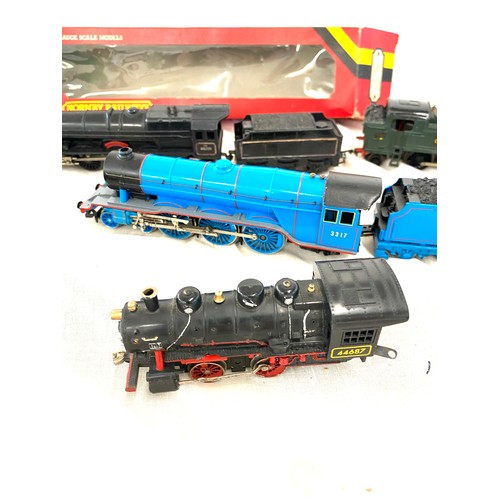 496 - Tri-ang princess Elizebeth 46201, Hornby train 3317, Lima Great wester 148, Lima 44687, Kit master g... 