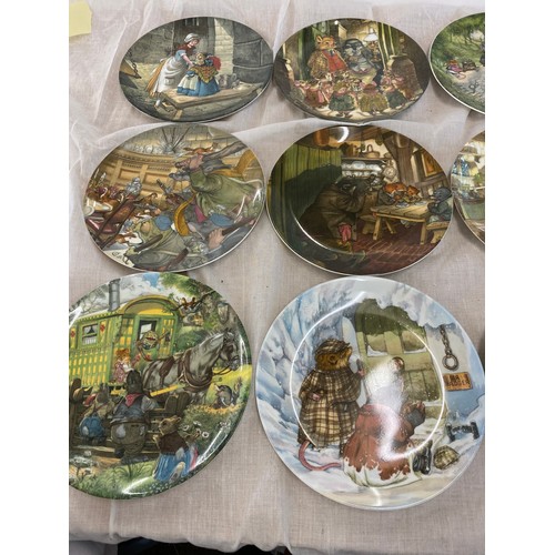 38 - Set of 12 Wedgwood Wind in the Willows collectors plates, all in good overall condition