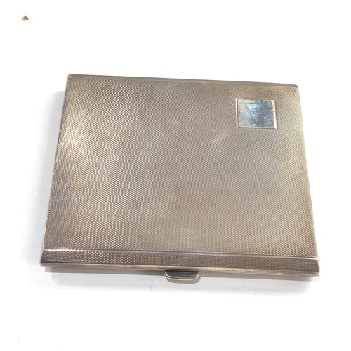 30 - Vintage engine turned cigarette case Birmingham silver hallmarks weight 132g