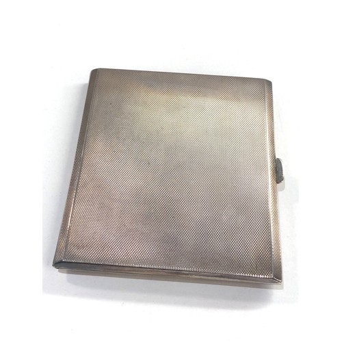 30 - Vintage engine turned cigarette case Birmingham silver hallmarks weight 132g