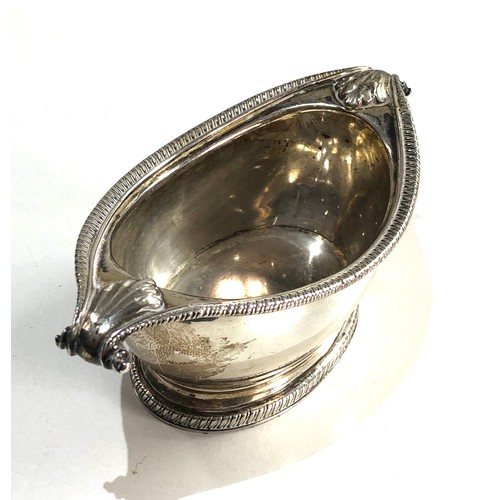 34 - Fine Georgian silver salt cellar measures approx 13cm by 6.5cm height 4cm full london silver hallmar... 