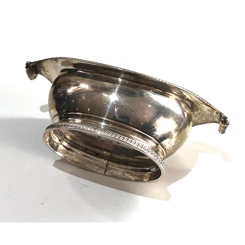 34 - Fine Georgian silver salt cellar measures approx 13cm by 6.5cm height 4cm full london silver hallmar... 