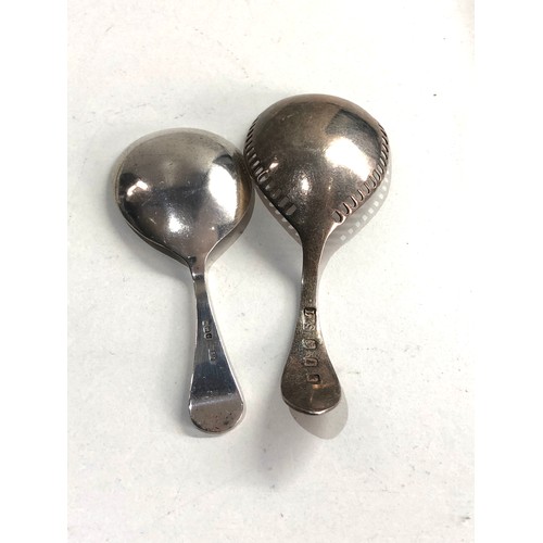 41 - 2 antique silver caddy spoons