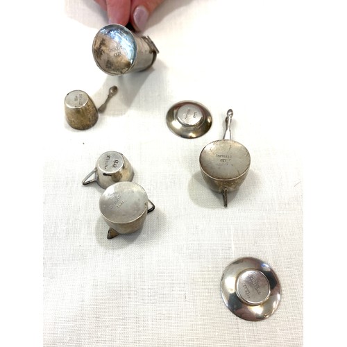 667 - Miniature silver hallmarked coffee set