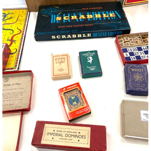 254 - Selection of vintage games includes snakes and ladders, ludo, scrabble, puzzles etc