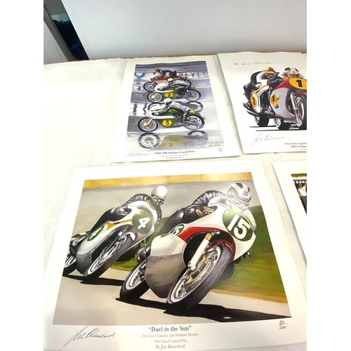 25 - 4 Limited Edition signed prints of Moto GP