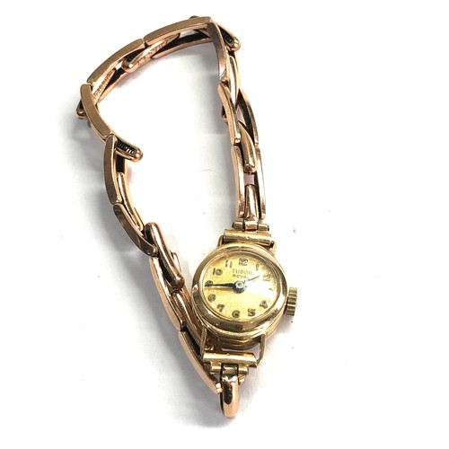 469 - 9ct gold rolex Tudor Royal ladies wristwatch watch gold bracelet weight 11.8g