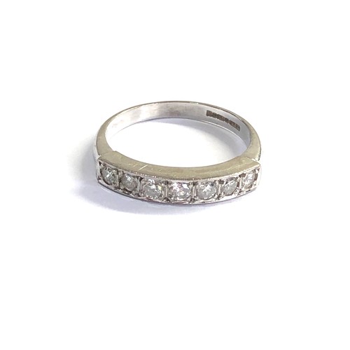 113 - 18ct white gold diamond half eternity ring 0.35ct diamonds weight 4.6g