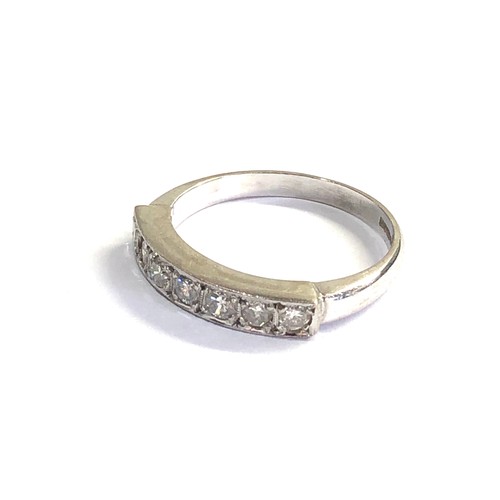 113 - 18ct white gold diamond half eternity ring 0.35ct diamonds weight 4.6g