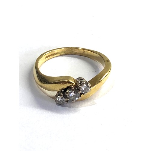 116 - 18ct gold diamond ring 0.25ct diamonds weight 4.3g