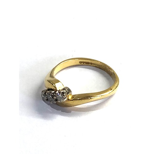 116 - 18ct gold diamond ring 0.25ct diamonds weight 4.3g