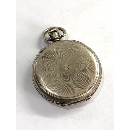 473 - Silver full hunter pocket watch spares or repair