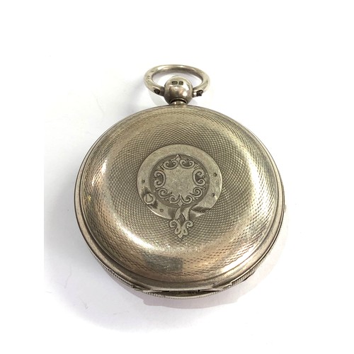 474 - Silver full hunter pocket watch spares or repair