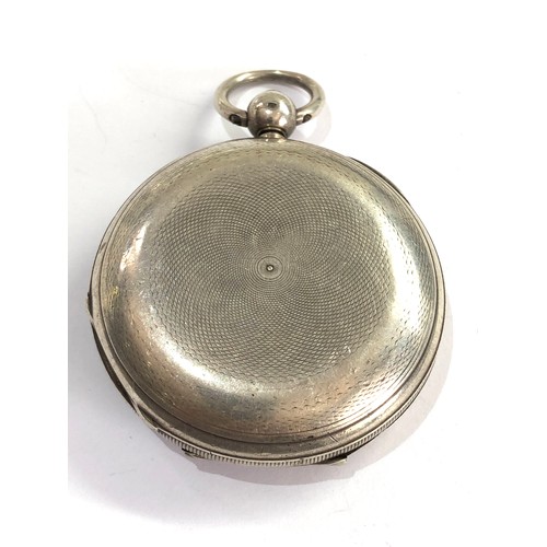 474 - Silver full hunter pocket watch spares or repair