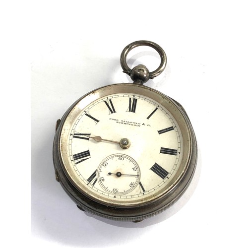 475 - Silver fusee pocket watch spares or repair