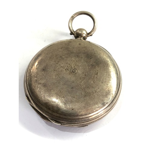 476 - Silver full hunter fusee pocket watch spares or repair