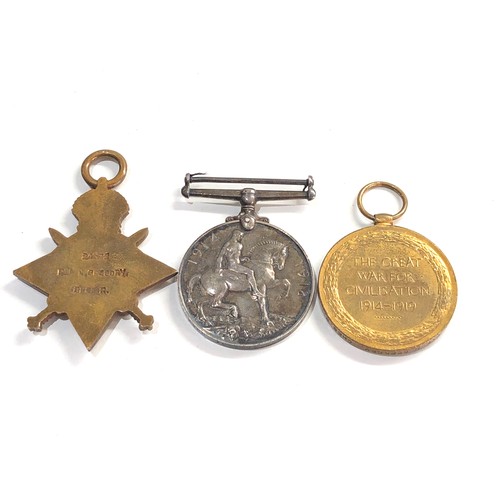 551 - ww1 trio medals to 24372 pte n.gregory cheshire regiment