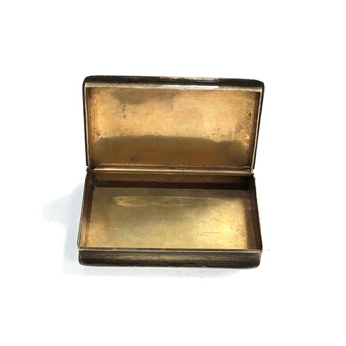 43 - Antique silver book snuff box not hallmarked but xrt as silver measures approx 7.4cm by 5cm