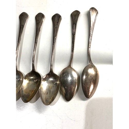 45 - set of antique continental silver tea spoons 800 hallmark weight 100g