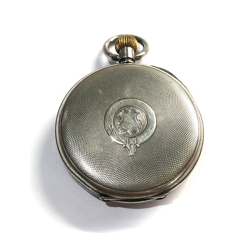 500 - Silver open face pocket watch p.w.kimber Guernsey hand winding in working order but no warranty give... 