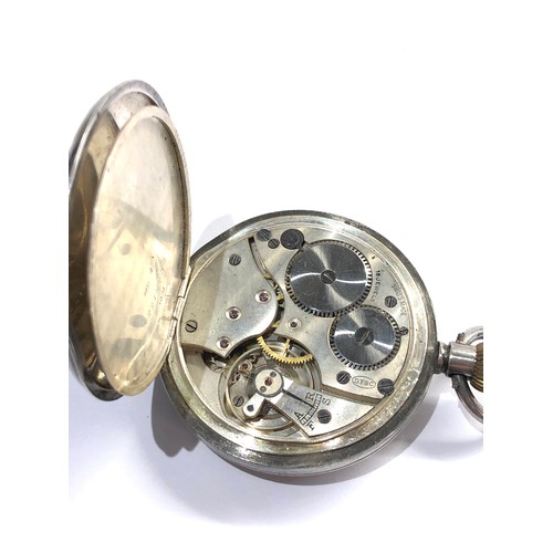 500 - Silver open face pocket watch p.w.kimber Guernsey hand winding in working order but no warranty give... 