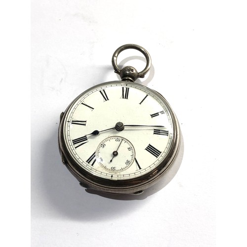 489 - Silver j.w.benson open face fusee pocket watch in non working order spares or repair