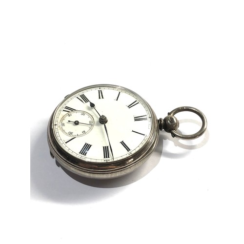 489 - Silver j.w.benson open face fusee pocket watch in non working order spares or repair