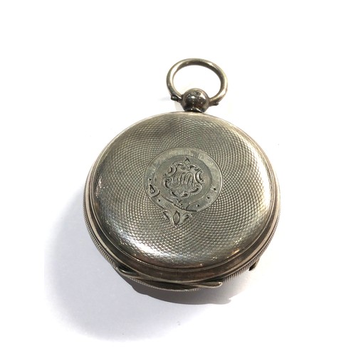 489 - Silver j.w.benson open face fusee pocket watch in non working order spares or repair