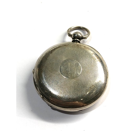 495 - Half hunter silver pocket watch non working order