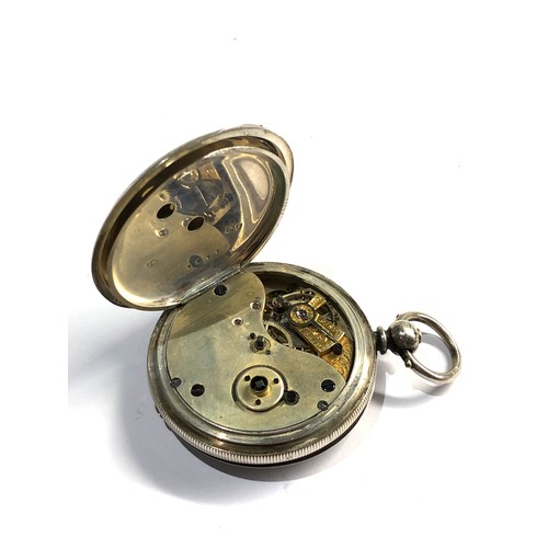 495 - Half hunter silver pocket watch non working order