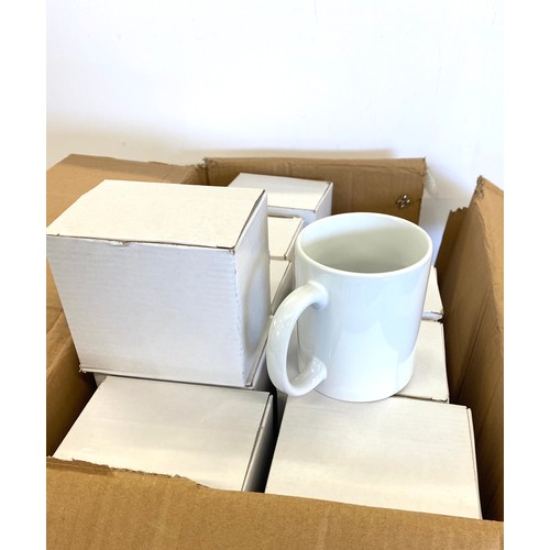 307 - Box of 29 brand new plain white mugs