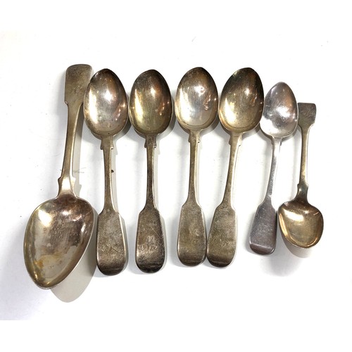 65 - Selection of antique silver spoons irish scottish etc weight g