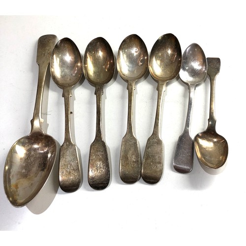 65 - Selection of antique silver spoons irish scottish etc weight g