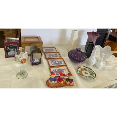 332 - Large selection of miscellaneous includes picture frames, vases etc