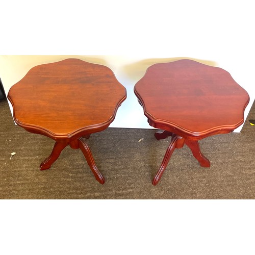 369 - Pair occasional tripod style tables, approximate height: 20 inches Diameter,2 0inches